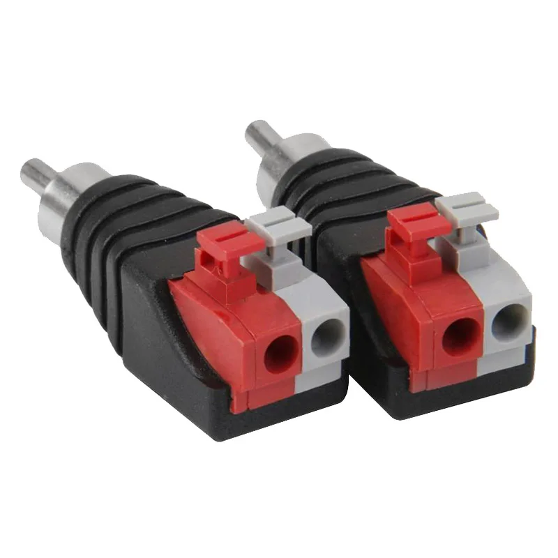 10 pcs speaker kawat kabel untuk audio rca laki-laki konektor adaptor jack plug 2016 hot untuk multimedia