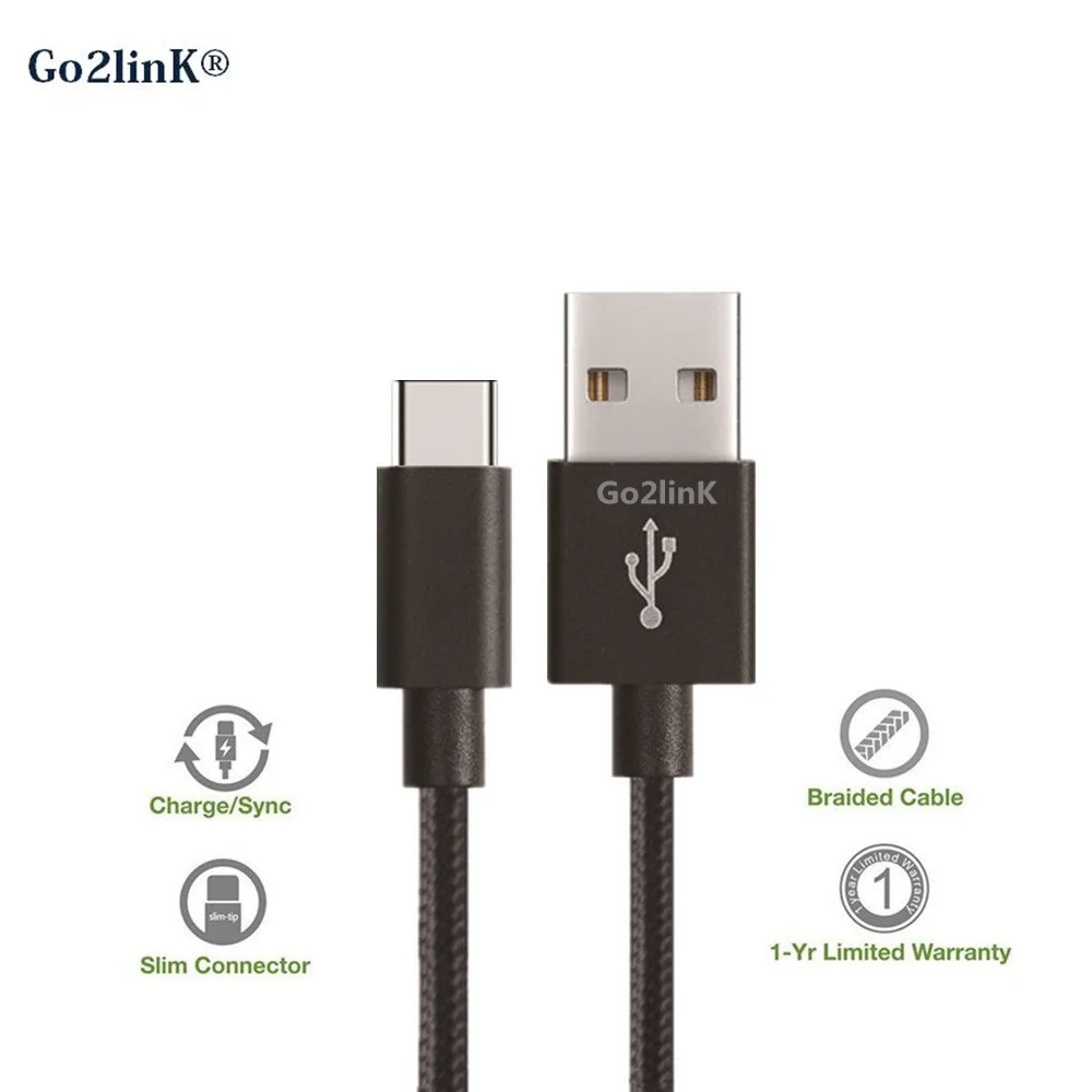 Go2linK  Type C Cable USB 3.0 to USB C 3.1 Sync & Charging Cable for Apple New MacBook 12'' Nexus 6P/ 5x Nokia N1 One Plus 2