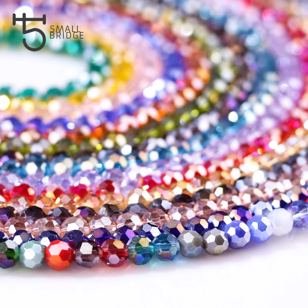 6mm Czech ball Glass Beads for Jewelry Making Bracelet Diy Accessories for woman AB Color Loose Spacer Crystal Beads Z155