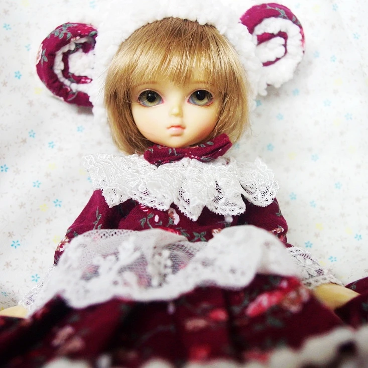 [Wamami] 703 # copricapo simile a orecchie di agnello abito/abito carino per 1/4 MSD AOD BJD Dollfie