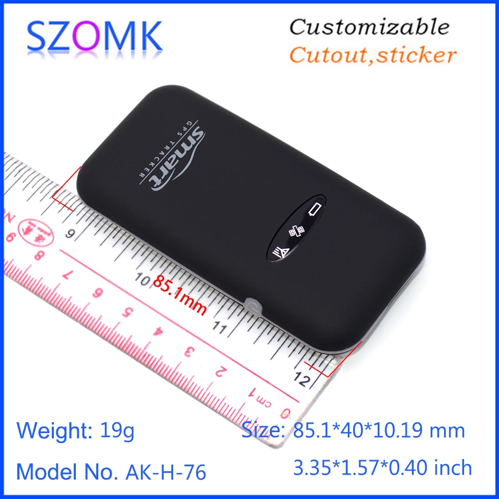 1 Piece 85*40*10mm  IP65 GPS vehicle tracker instrument housing soft plastic GPS device box szomk plastic enclosure casing