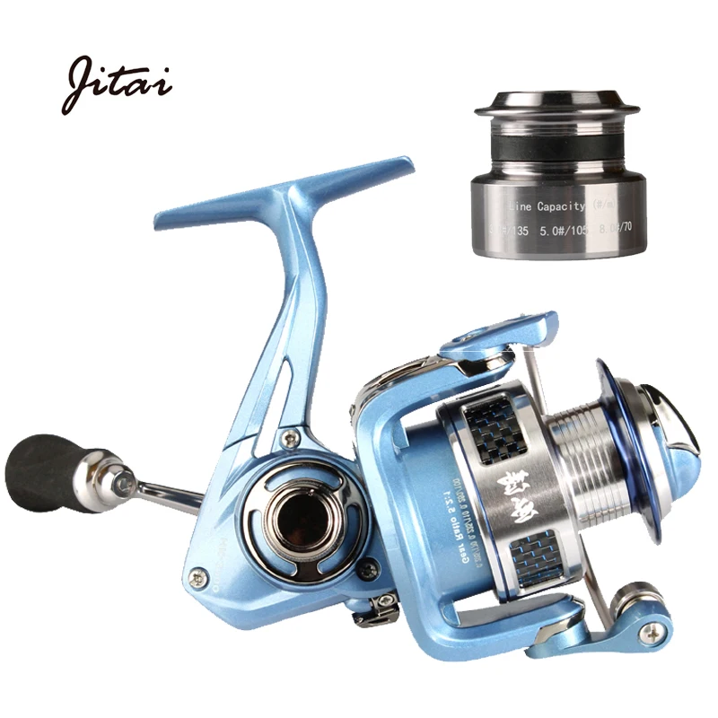 

JITAI 12+1BBs Spinning Fishing Reels With Aluminum Spare Spool 13 Ball Bearings Fishing Coils Wheels For Saltwater Sea Fishing