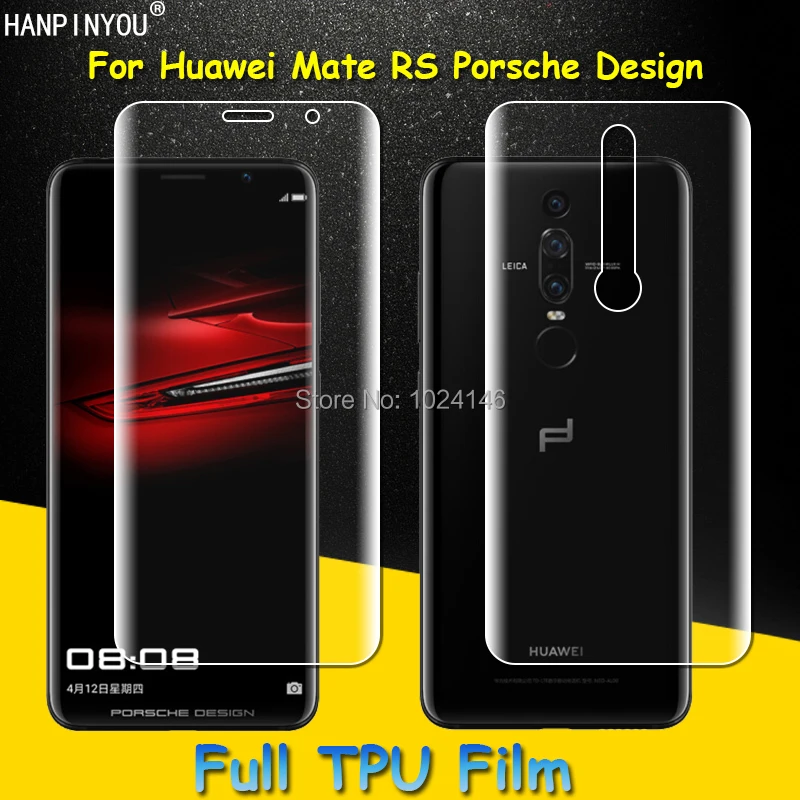 Front / Back Full Coverage Soft TPU Film Screen Protector For Huawei Mate RS Porsche Cover Curved Parts (Not Tempered Glass)