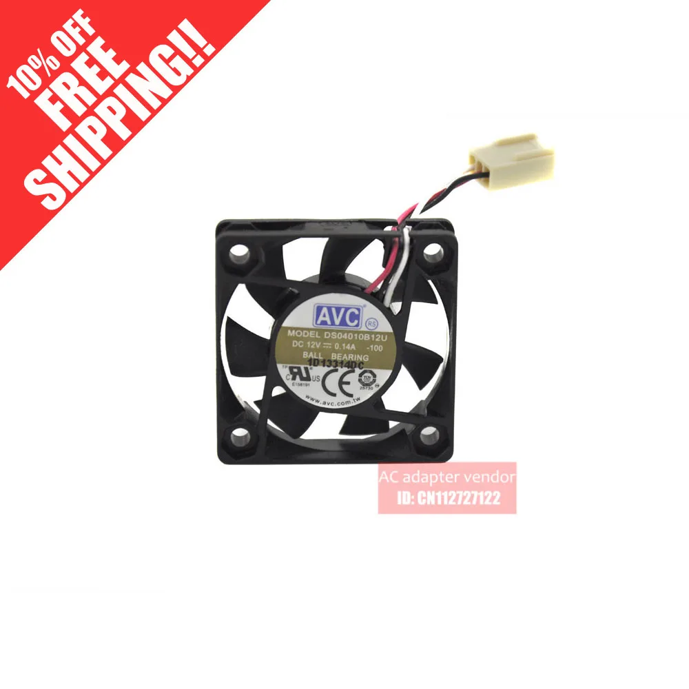 

NEW AVC DS04010B12U 4CM 4010 12V 0.14A silence Cooling fan