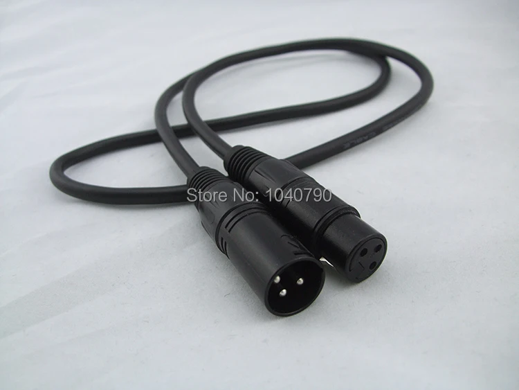 XLR 3Pin black Mic Cable Cord Microphone Audio Male to Female Shielded Phone line Tuning decca nong male female  2M 6.4ft