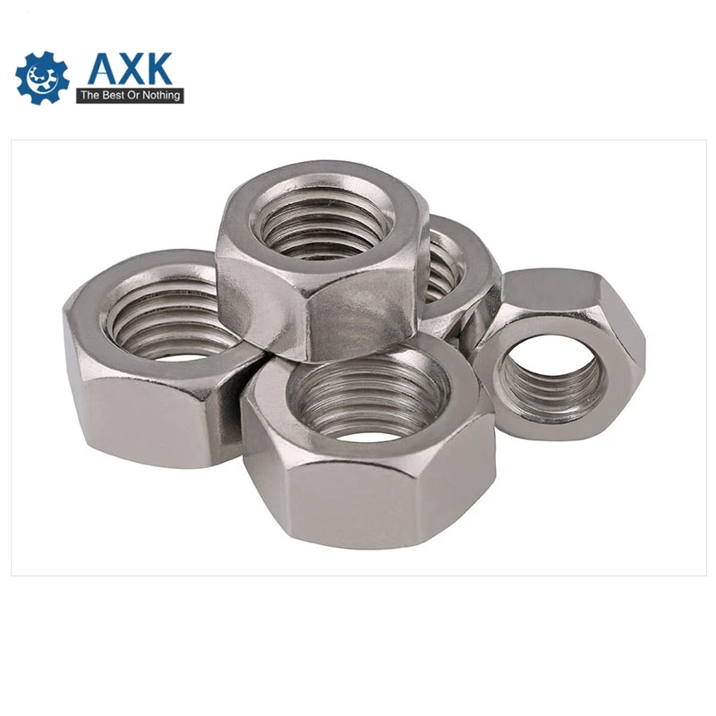 DIN934 M2 M2.5 M3 M4 M5 M6 304 Stainless Steel Hex Nut Hexagon Nuts Metric Thread Suit For Screws Bolts A2-70