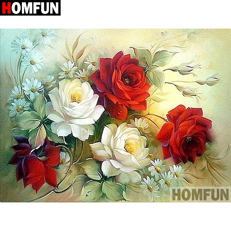 HOMFUN Full Square/Round Drill 5D DIY Diamond Painting 