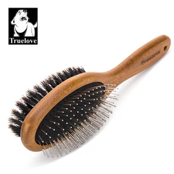 Truelove Pet Double-sided Brush Comb Stainless Steel Needle Bristles Hair Brush Grooming Competition Vacation Cat Dog TLK23131