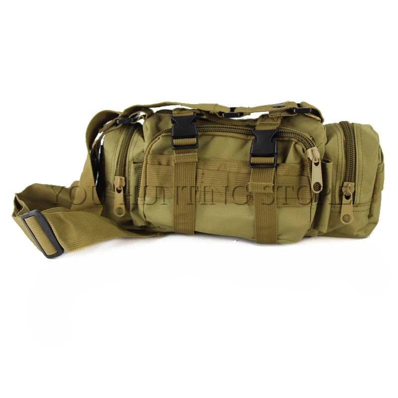 Outdoor Hunting Equipment Bag Tactical Camping Hiking Bike Waist Hand Travel Shoulder Bag Black Green Tan CP ACU