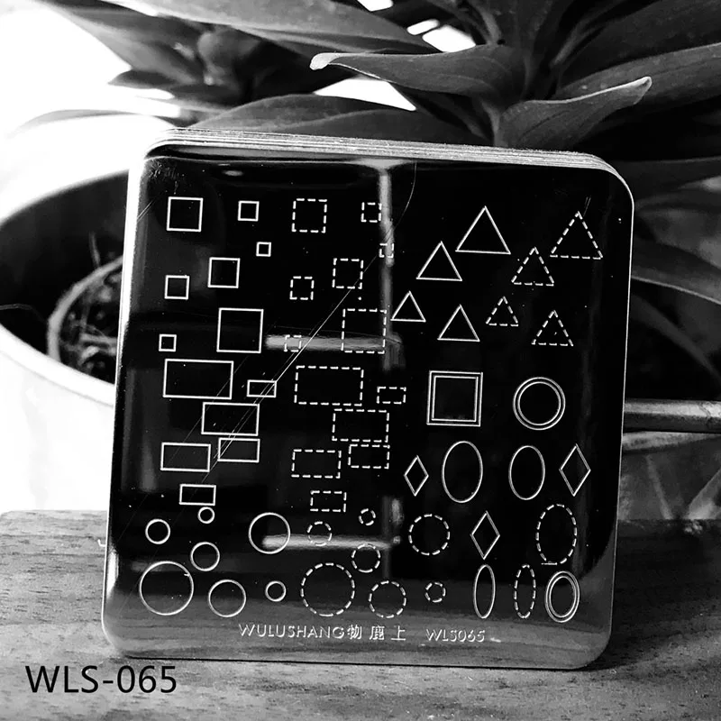 1pcs Square Nail S Plates Geometric Flower Pattern Template DIY Stamp Image Tool