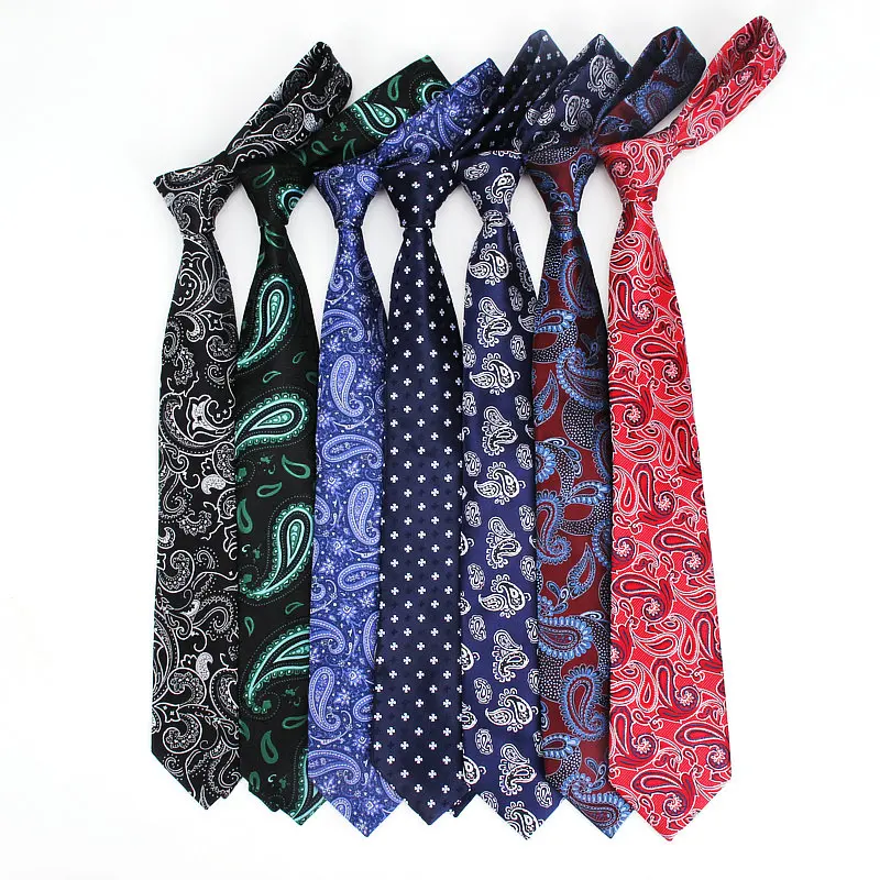 New Mens Ties Men's Hot Selling Tie Business Classic  Woven Necktie Formal Paisley Polyester Adults Male Business Neck Ties 8cm