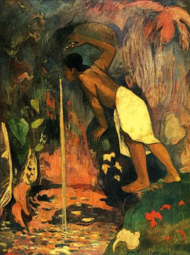 

High quality Oil painting Canvas Reproductions Mysterious Water (1893) by Paul Gauguin hand painted