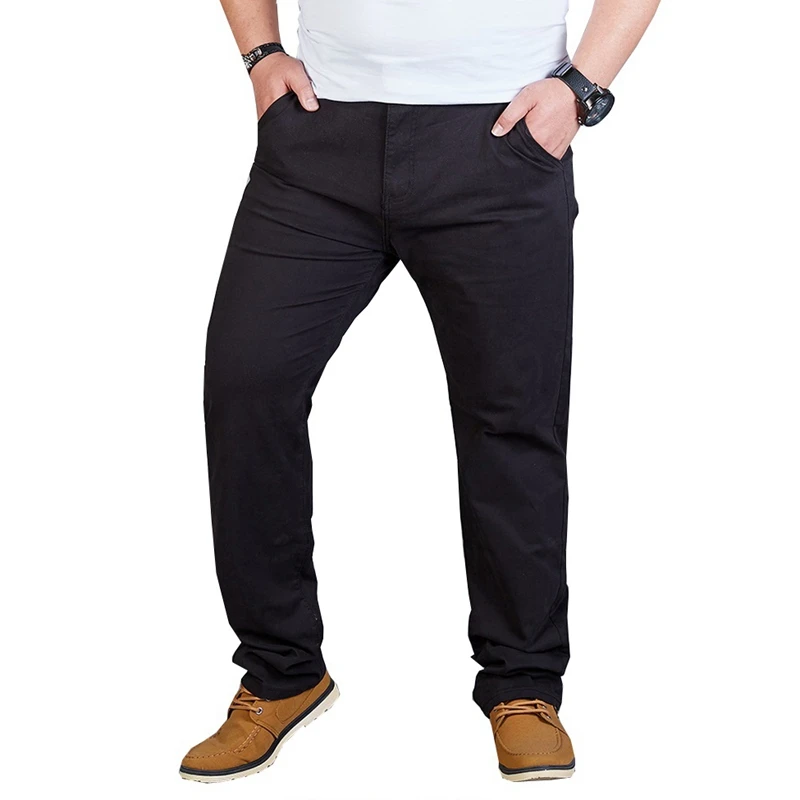 Zomer mannen Smart Casual Broek 44 46 48 Stretch XL 7XL 8XL 9XL 10XL Stretch Broek Broek Straight Kaki