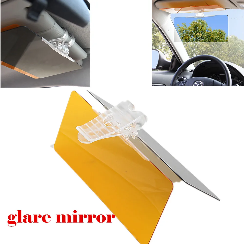 new polarizer lens  car sunshade anti dazzle mirror Hottest 2 in 1 Car Day and Night g-lare mirror tempered glass, acrylic