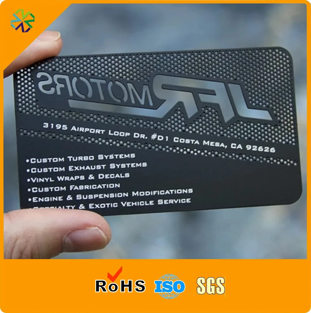 (200pcs/lot) matte black engraved metal business card printing high quality black 304 stainless VIP metal cards silk printing