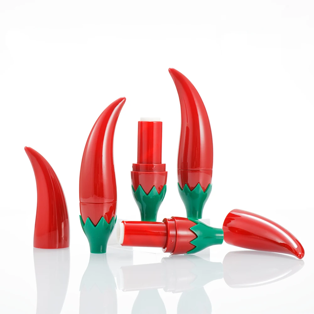 

Chili shape DIY lipstick tube hot sale, 12.1mm homemade lip balm tubes