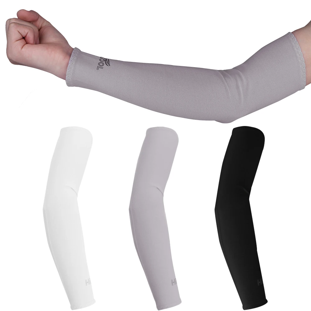 1 Pair UV Protection Arm Sleeves Warmers Safety Sleeve Nylon Sun Sleeves Long Arm Cover Cooling Warmer For Running Golf Cycling