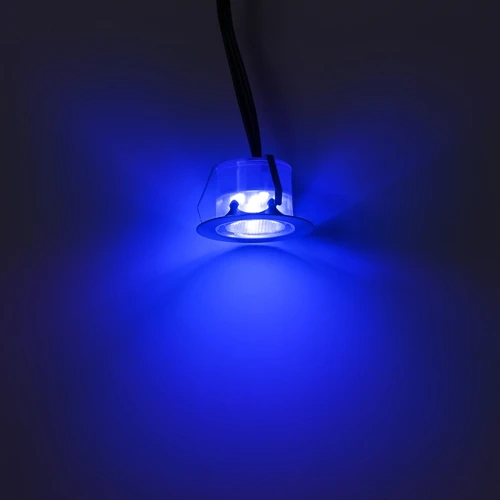 QACA 6-pack LED terraslampen, laag voltage DC12V 1W, buitenverlichting voor tuin, terras, trap, ondergrondse verlichting, 45mm, landschapslampen sets