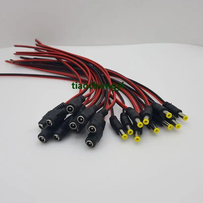 5pair 12V 5.5x2.1mm Male + Female DC Power Socket Jack Connector Cable Plug Wire