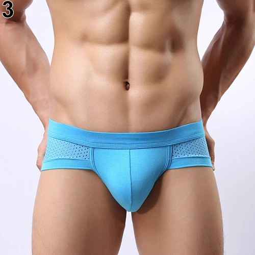 Men\'s Sexy Mesh Modal Triangle Underwear Breathable Briefs Bulge Pouch Underpants Men\'s Briefs Bikini Gay Panties calzoncillo