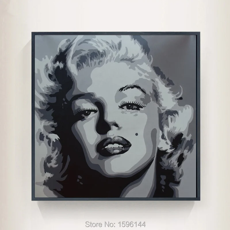 Pop Art Oil Painting Hand painted Canvas Picture Marilyn Monroe Portrait Modern Home Decor Hotel Ornaments