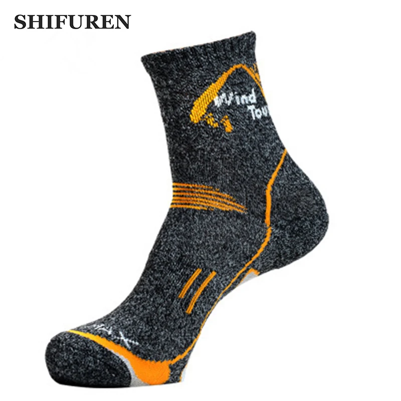 3Pairs Men\'s Coolmax Socks Men Outdoor Sock Hiking Quick-Drying sport socks Winter Thick Thermal for men women running trekking