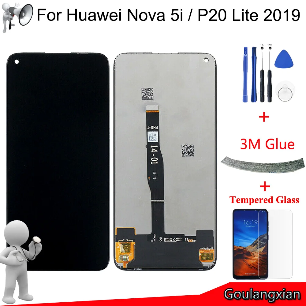 

6.4" AAA Original LCD For Huawei Nova 5i LCD Display Touch Screen Digitizer Assembly For Huawei P20 Lite 2019 Display Replace