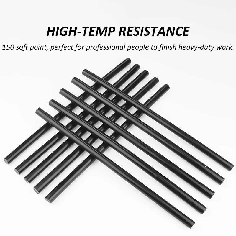 11mmx300mm Black Hot Melt Glue Stick  Resistance to high temperature 150 Degree for 11mm Glue Gun Adhension Tools10/20pcs/lot