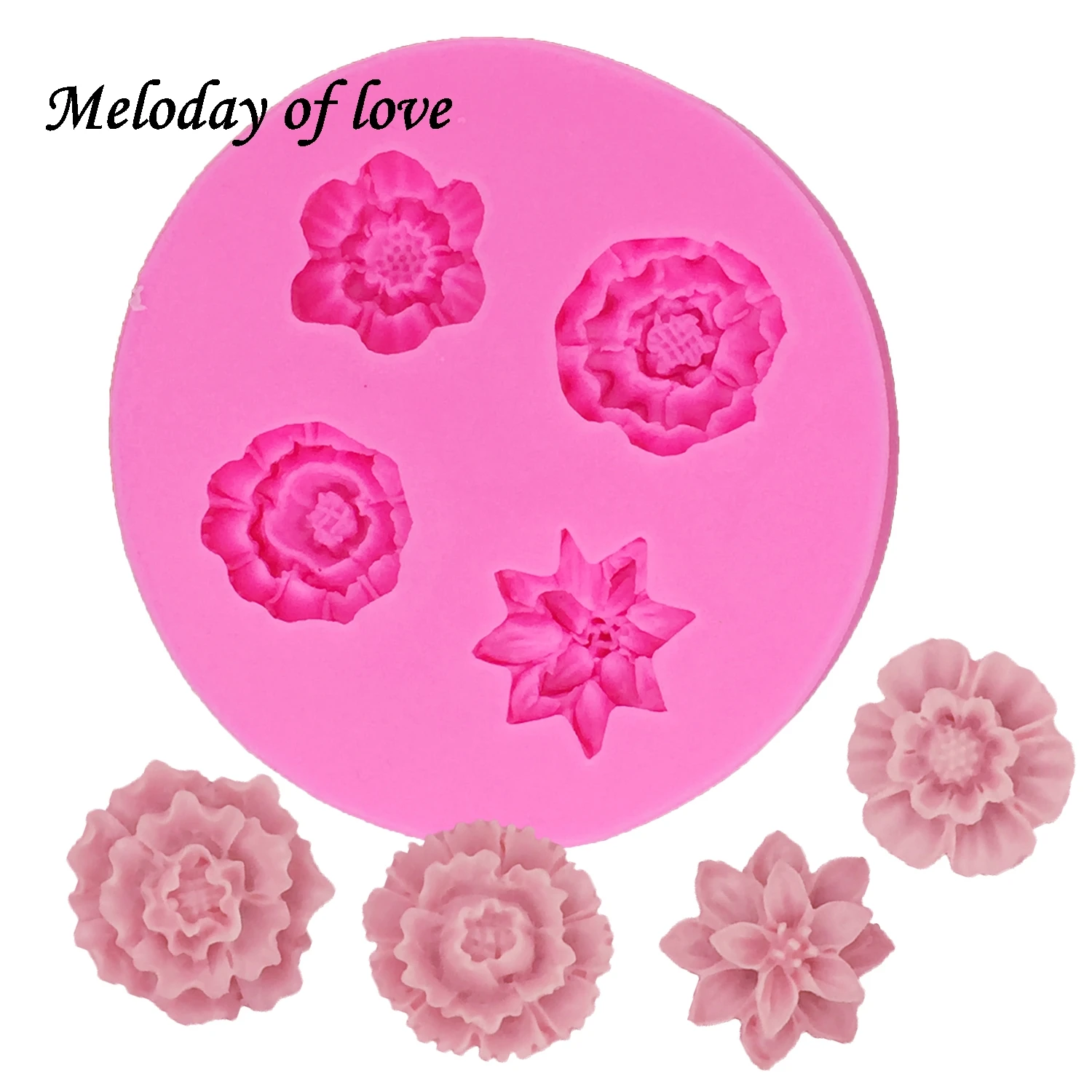 Clay flower molds in cake Silicone fondant mold cake decorating tools chocolate mould  Sugarcraft cake stencil 1297