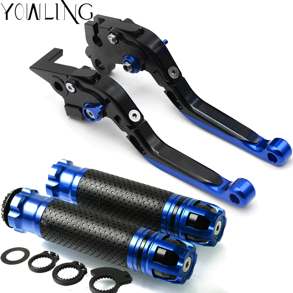 Motorcycle Accessories Handlebar Grip Hand Grips CNC Adjustable Brake Clutch Levers For Kawasaki ZX-10R ZX10R ZX 10R 2004 2005