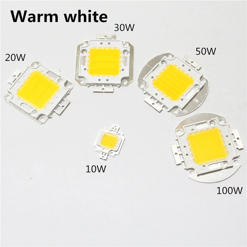 1Pcs High Power 10W 20W 30W 50W 100W COB Integrated LED Lamp Chip SMD DC 12V 24V 30V 36V For DIY Flood light Spotlight Bulb