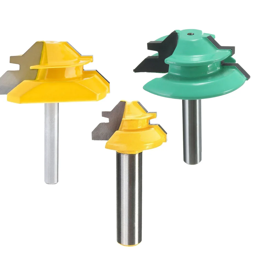 45 Graden Lock Mijter Router Bit 1/4 Inch 1/2 Inch Schacht Gezamenlijke Router Bit Houtbewerking Cutter Tool