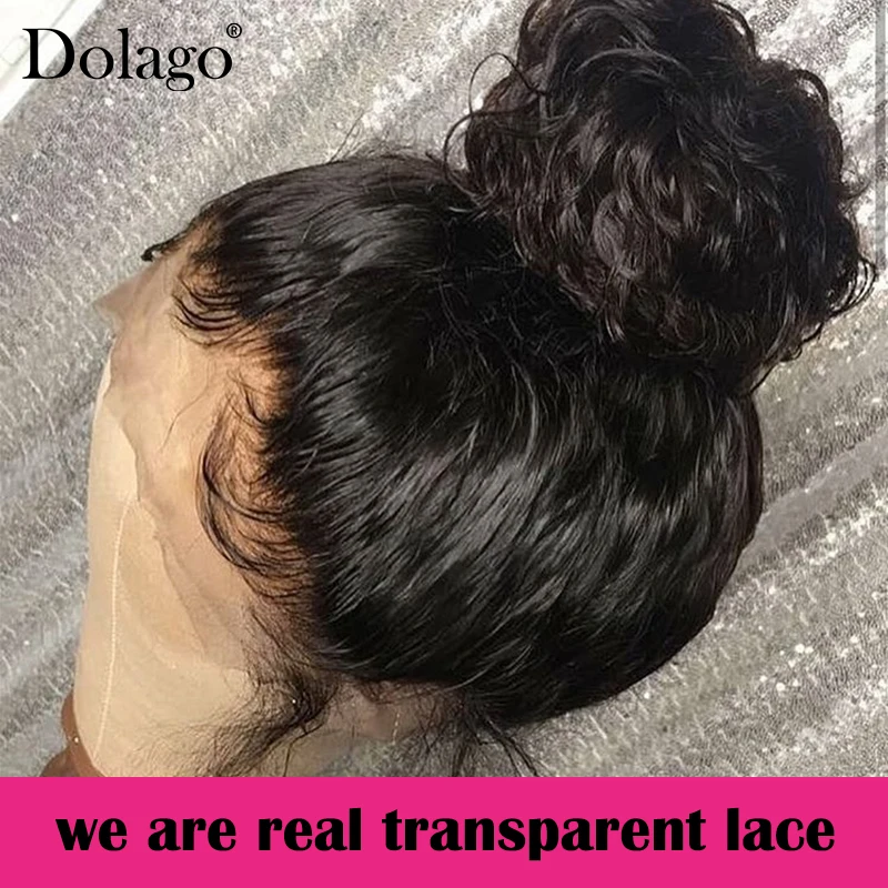 Transparent Lace Wig Curly 13x6 Lace Frontal Wig 180% Density Short Bob Lace Front Human Hair Wigs Swiss Full End Dolago Remy