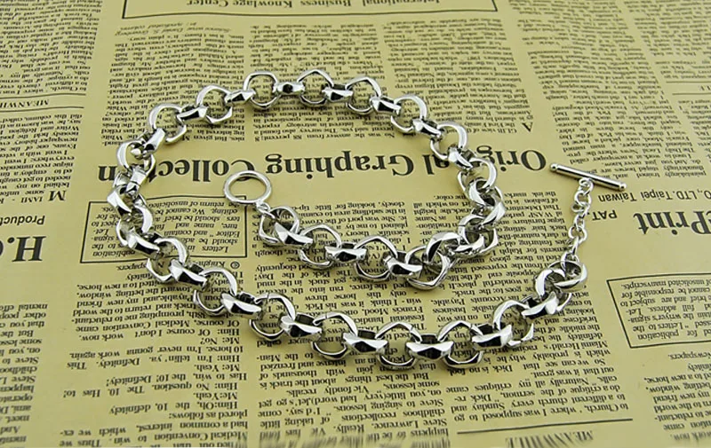 Men\'s Classic Design 925 Sterling Silver Necklace Punk Style Fashion Design 13.5mm51cm Size Chain Necklace Charm Fine Jewelry