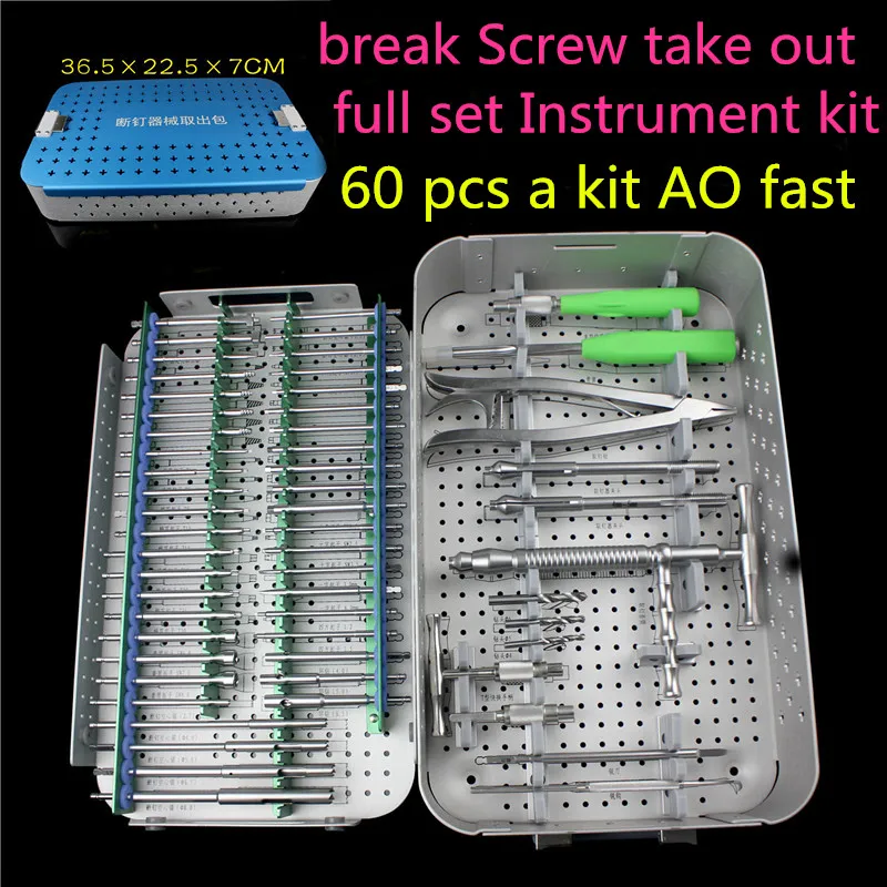 bone screw plate Install remove instrument set 60 tool kit Slip Broken Extractor screwdriver AO medical orthopedic instrument