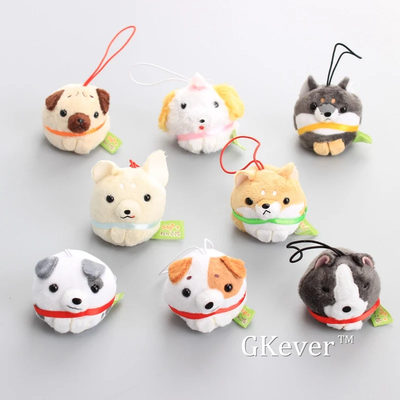 Lovely Dogs 8 pcs/set Shiba Inu Dogs Toy Loyal Pet Kawaii Puppy Plush Pendant Dolls Kids Mini Soft Dolls