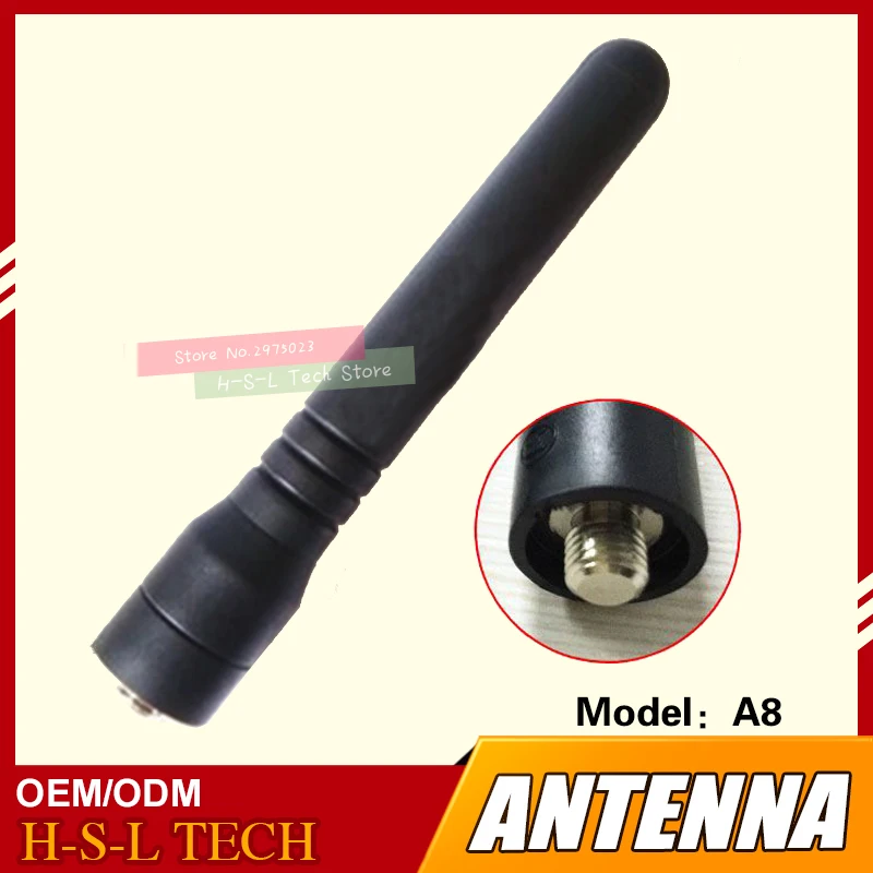 Walkie Talkie Rubber Antenna 400-470Mhz UHF MOTO Type Interface Antenna For Motorola GP3688 GP88S GP2000 GP328 MagOne A8 A6 A8D