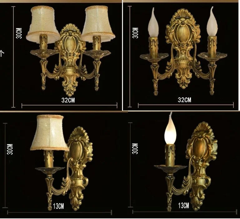 Antique Bronze Wall Sconce Light Fashion Bedroom Bedside Lamp Sconce Light Modern Antique