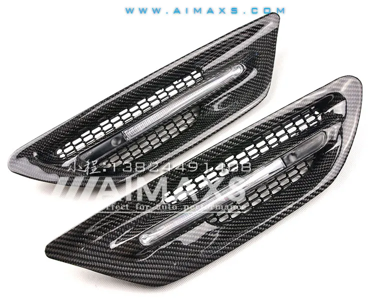 Fit for BMW M5 leaf plate carbon fiber side lamp housing 13-17 F10 M5 carbon fiber shark gill belt lamp