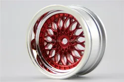 4pcs 1/10 Touring&Drift Nylon Wheel Rim Y12CR(Chrome+Painting Red) 3/6/9mm offset for 1:10 Touring&Drift Car 1/10 Rim 10041