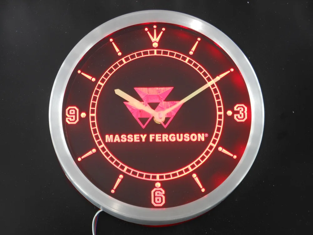 nc0177 Massey Ferguson Tractor Neon Light Signs LED Wall Clock