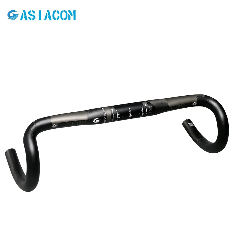 

2018 ASIACOM Full Carbon Fibre Road Handlebar Outer Line Road Bike Bent Bar Handlebar Circular Bicycle Parts 31.8*400/420/440mm