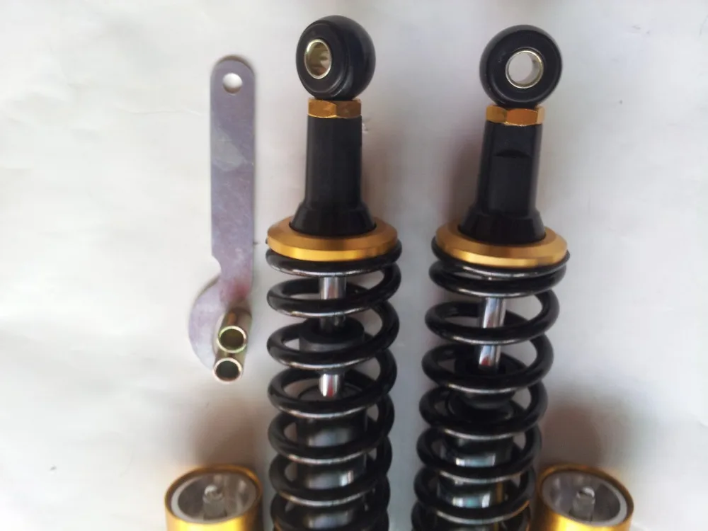 340mm air shock absorbers 8mm spring for honda CB750 CB400 yamaha RD250 RD350 xjr400 motorcycle shock absorber black +gold color