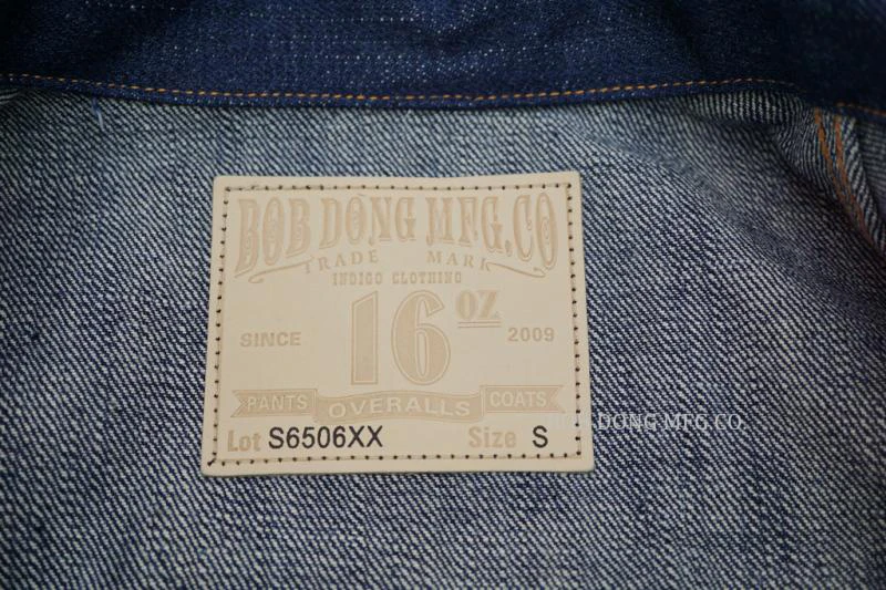 BOB DONG Reproduction 16oz Classic 506xx Type 1 Jean Jacket 1940s Men Denim Coat