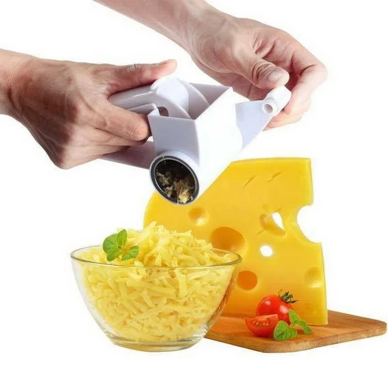 

1pcs ABS Plastic Hand-Cranked Cheese Grater Rotary Ginger Slicer Grater Cutter for Chocolate with Stainless Steel Drum