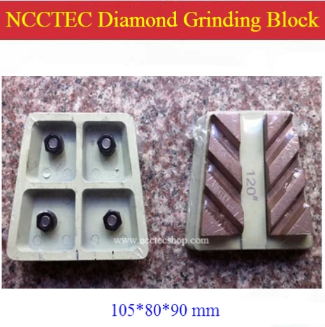 

4'' Diamond Welded metal bond horseshoe Grinding Blocks | 105mm grinding pads tools for surface Coarse grinding