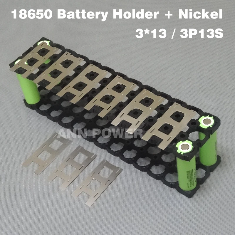 18650 13S3P  Holder + Nickel Strip For 48V Lithium Ion Battery Pack Li-ion Cylindrical Cell Bracket