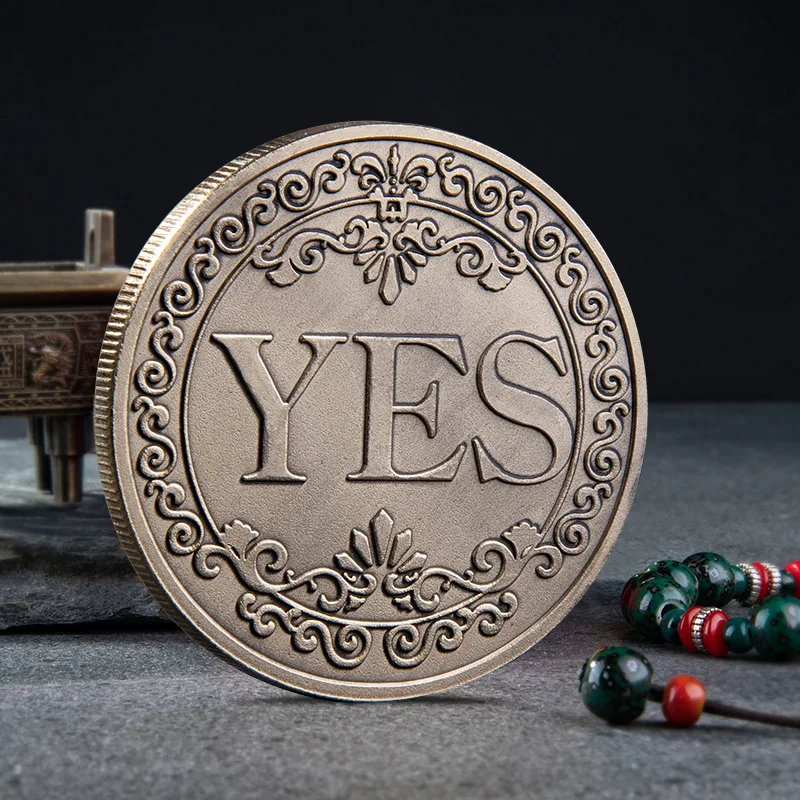 YES or NO Commemorative Coin Floral YES NO Letter Ornaments Collection Arts Gifts Souvenir 2019 new