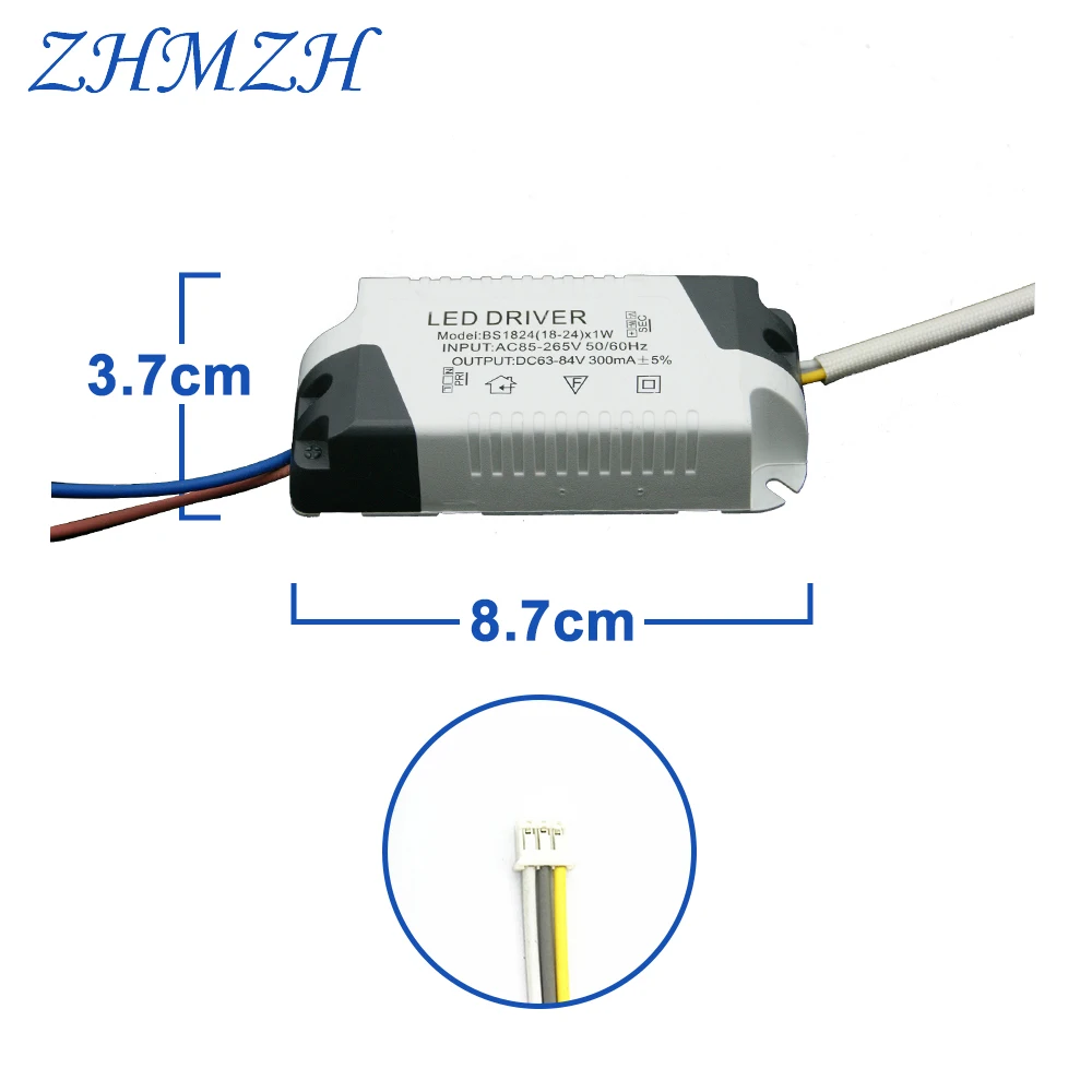 LED Three Color Constant Current Driver 1-60W Power Supply Output 300mA External Two-color Lighting Transformer For LED Ceiling