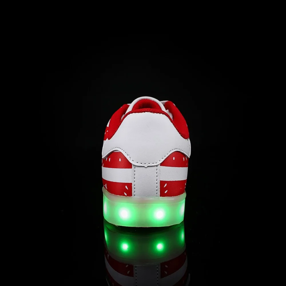 Baskets lumineuses à chargement USB pour enfants et adultes, chaussures lumineuses pour garçons, filles, hommes, femmes, chaussures décontractées à LED, taille 30-46